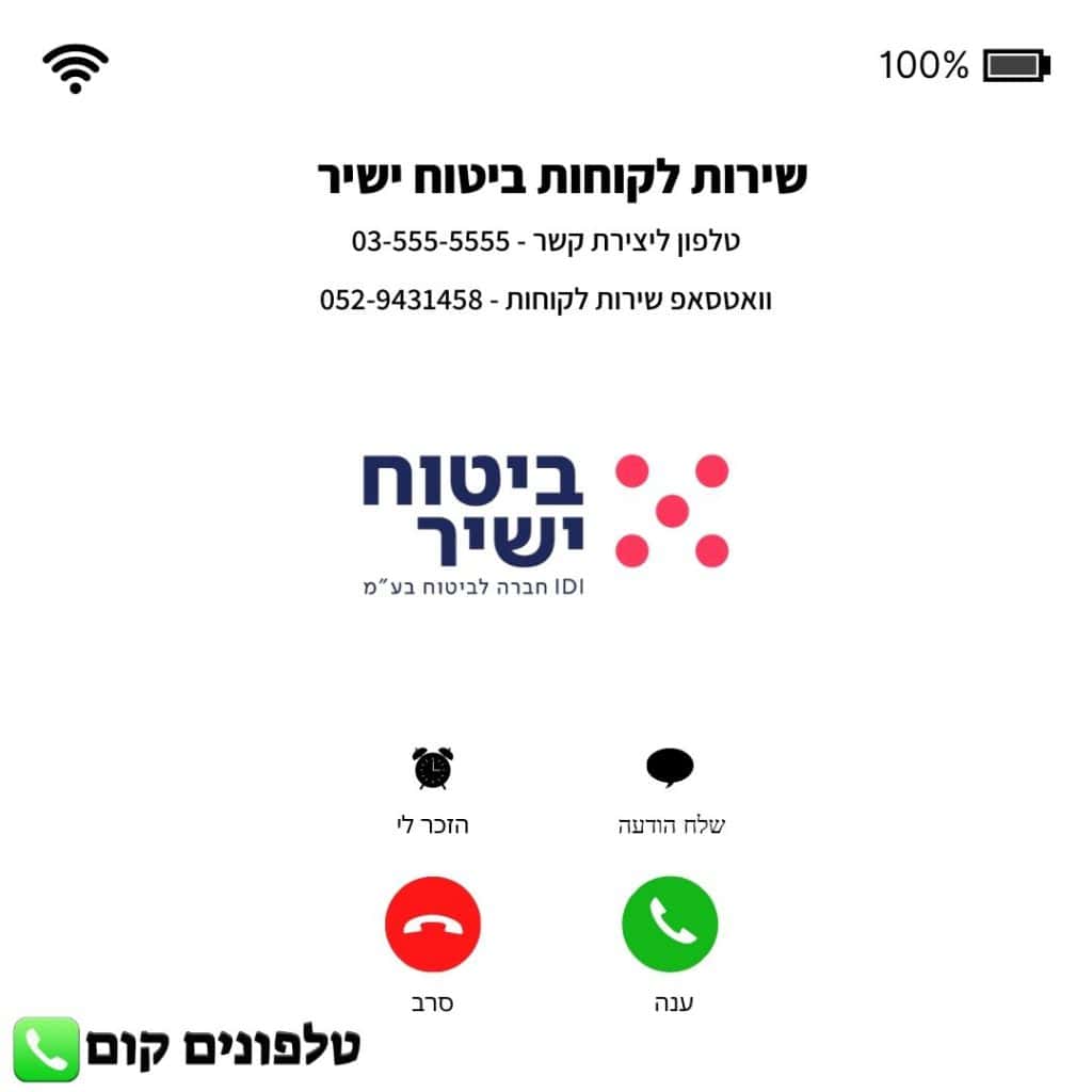 שירות לקוחות ביטוח ישיר טלפון וואטסאפ