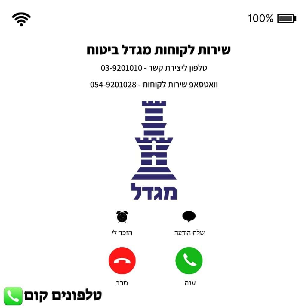 שירות לקוחות מגדל ביטוח טלפון וואטסאפ